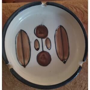 MCM Mid Century Modern Pottery Vintage Ashtray COTC Korea 5" Excellent Condition